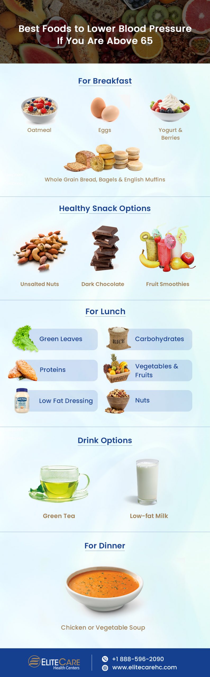Best Foods to Lower Blood Pressure If You Are Above 65 | Infographic