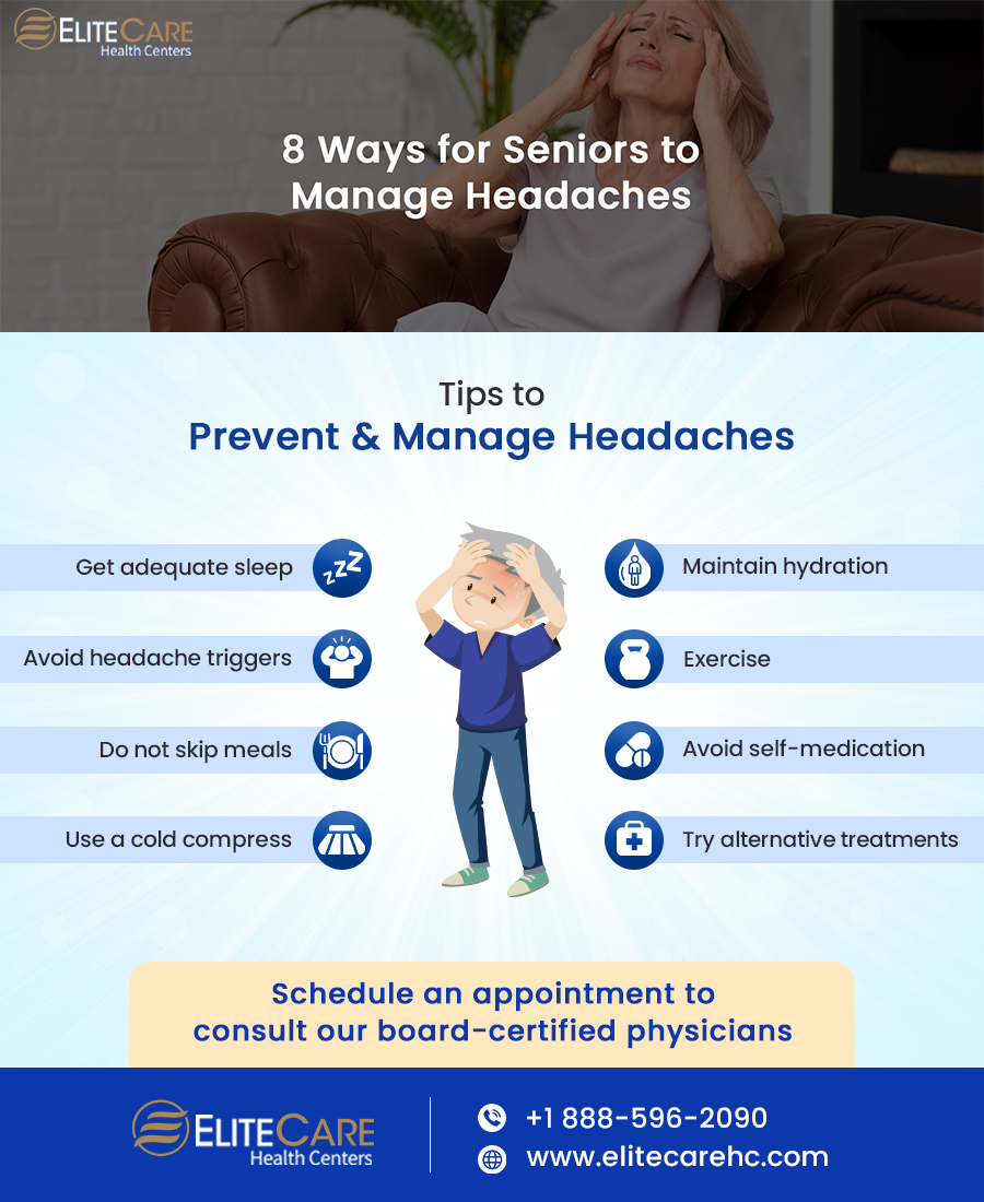 8 Ways for Seniors to Manage Headaches | Infographic