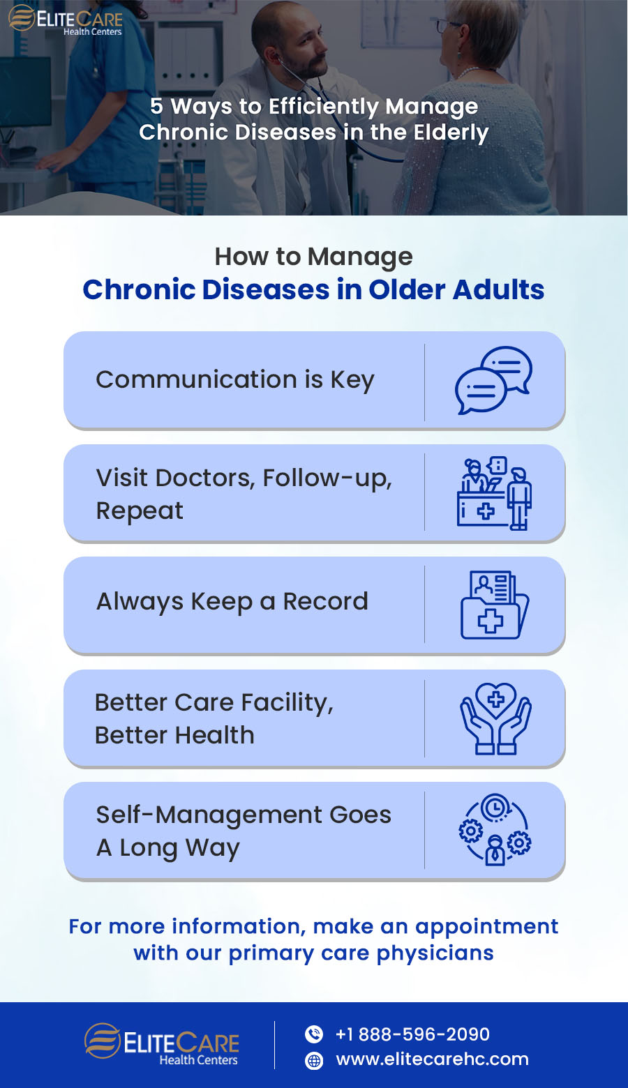 Manage Chronic Diseases in The Elderly | Infographic