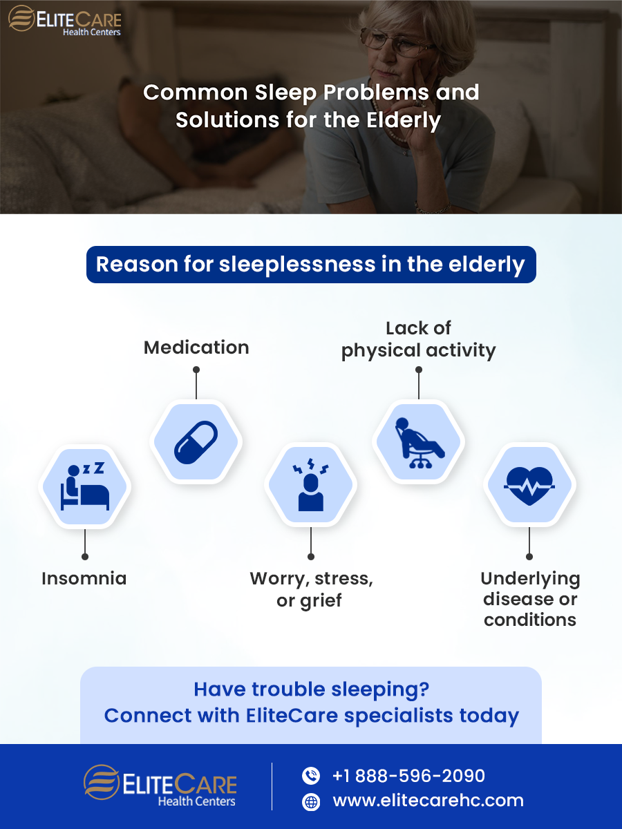 Common Sleep Problems and Solutions for the Elderly | Infographic