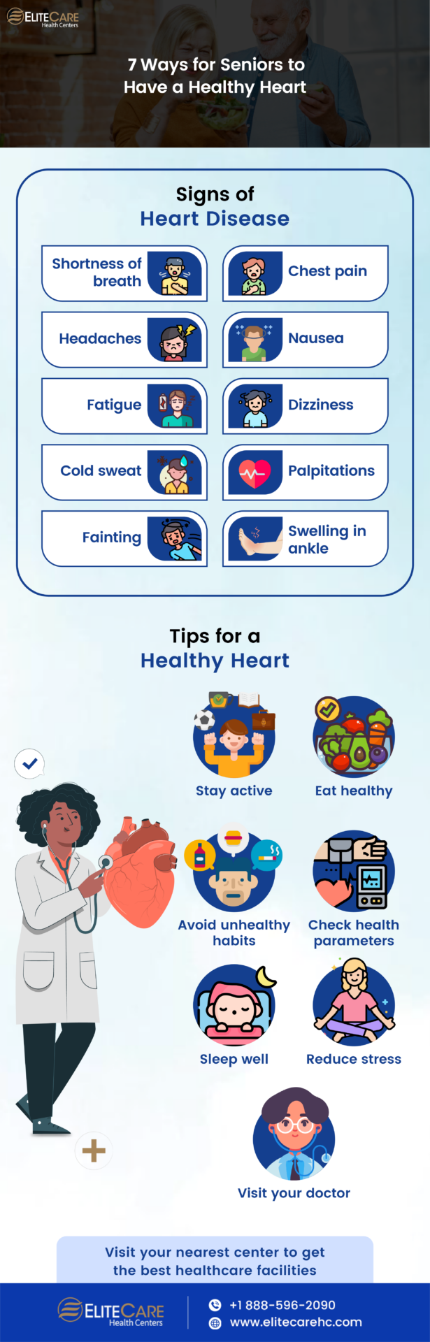 7 Ways for Seniors to Have a Healthy Heart | Infographic