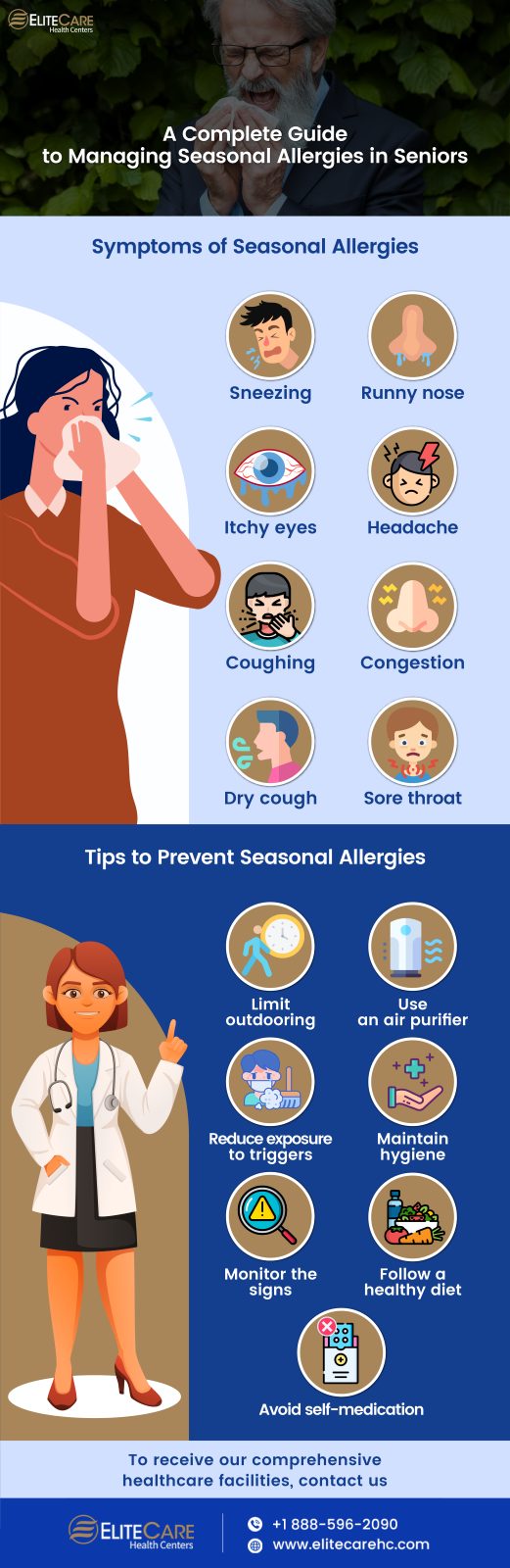 A Complete Guide to Managing Seasonal Allergies in Seniors | Infographic