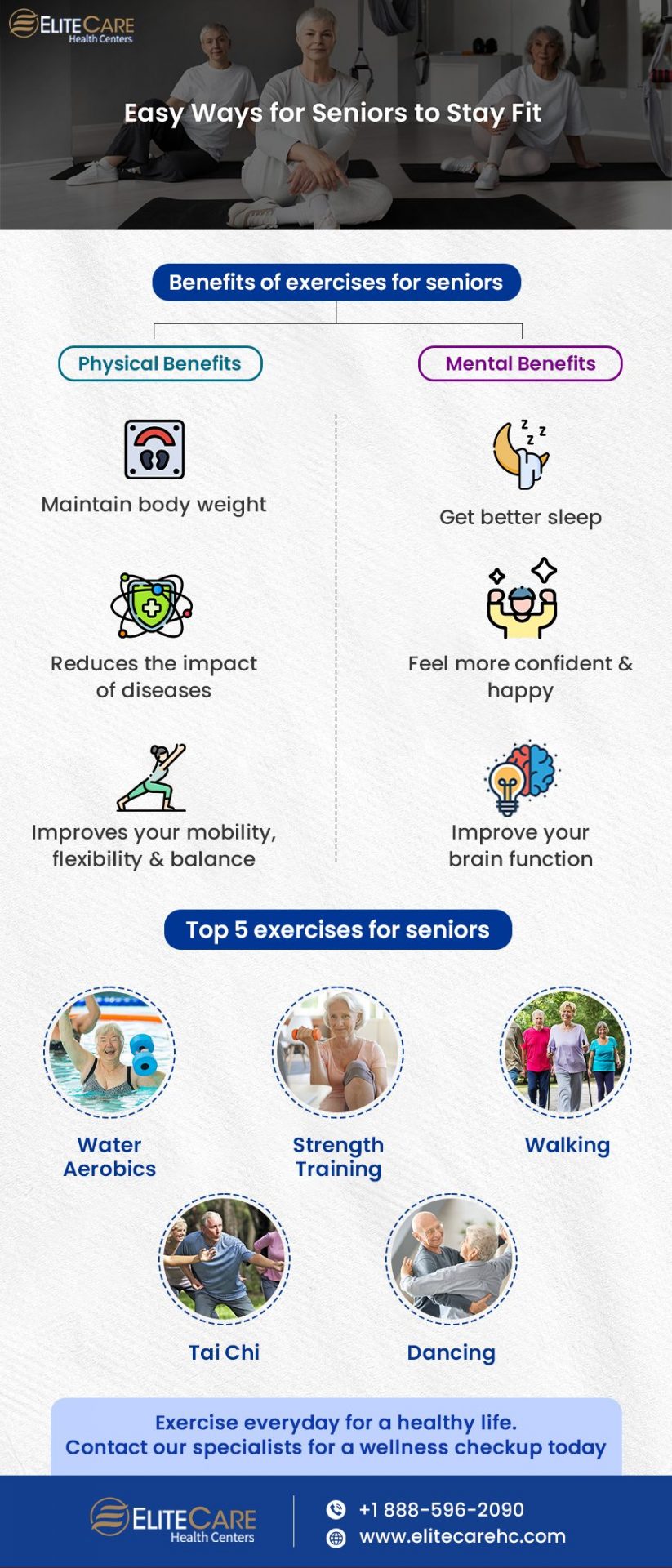 Easy Ways for Seniors to Stay Fit | Infographic