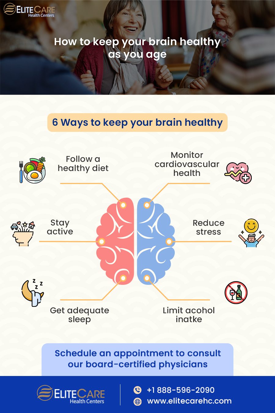 How to Keep Your Brain Healthy as You Age Infographic