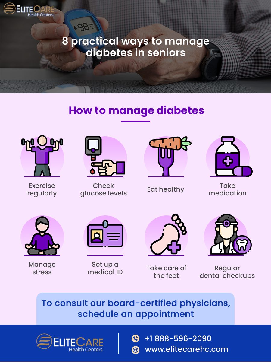 8 Practical Ways to Manage Diabetes in Seniors | Infographic