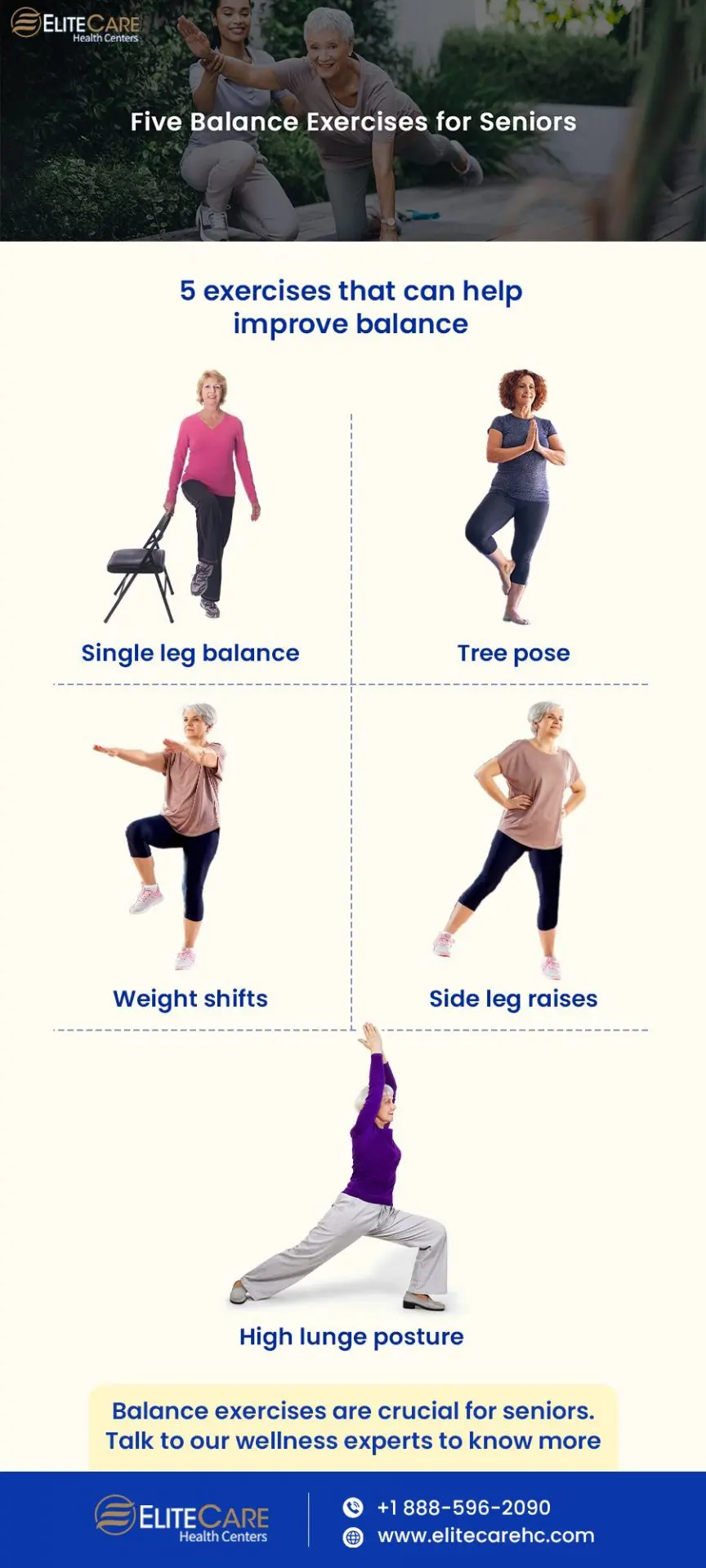 Five exercises that can enable seniors to stay balanced