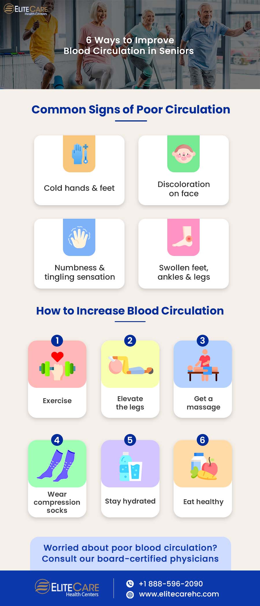 6 Ways to Improve Blood Circulation in Seniors | Infographic