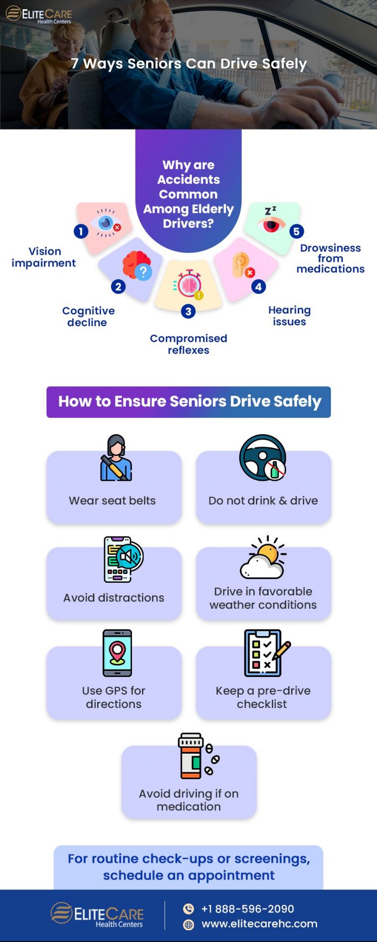 7 Ways Seniors Can Drive Safely | Infographic