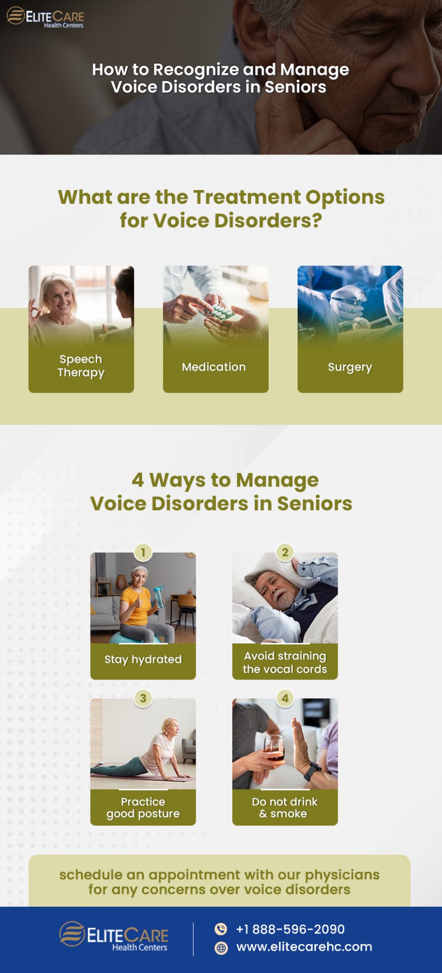 How to Recognize and Manage Voice Disorders in Seniors | Infographic
