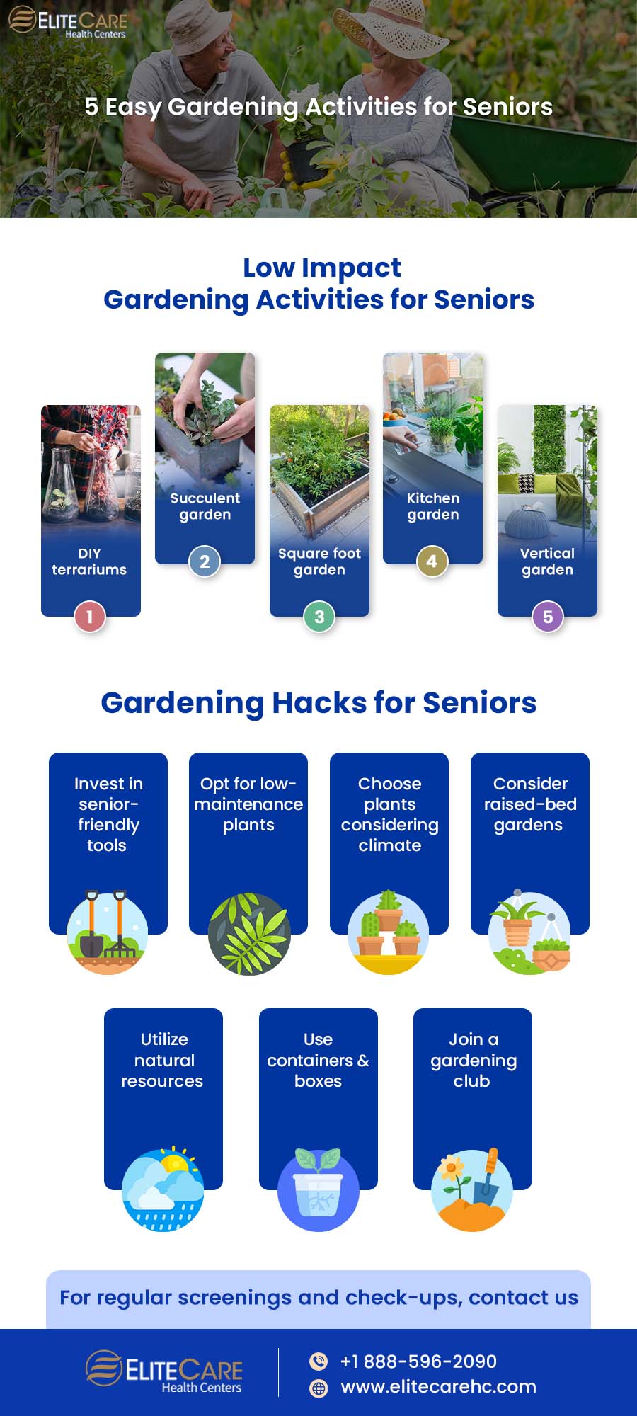 5 Easy Gardening Activities for Seniors | Infographic