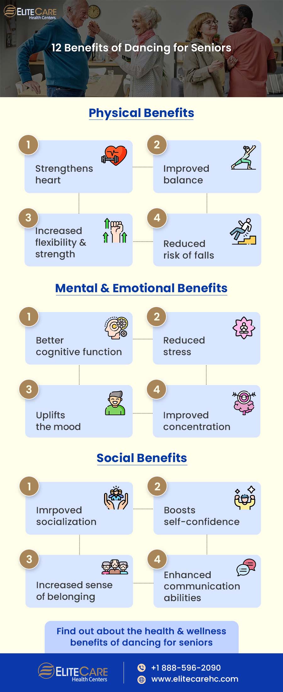 12 Benefits of Dancing for Seniors | Infographic
