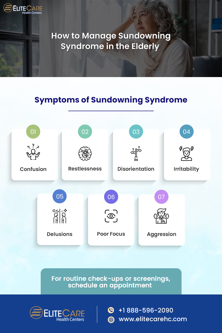 How to Manage Sundowning Syndrome in the Elderly | Infographic