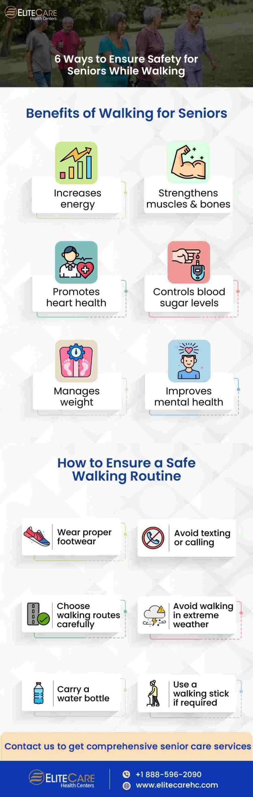 6 Ways to Ensure Safety for Seniors While Walking | Infographic