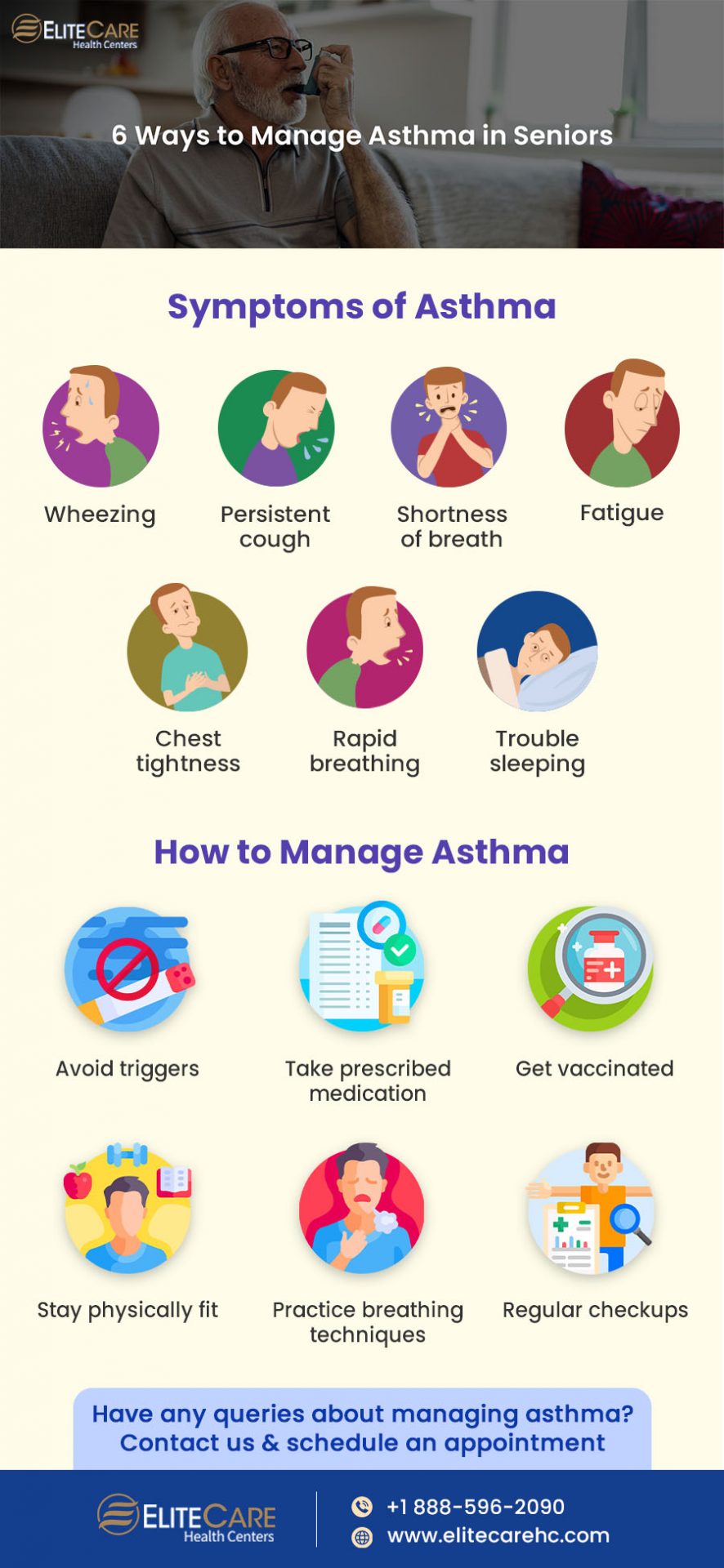 6 Ways to Manage Asthma in Seniors | Infographic