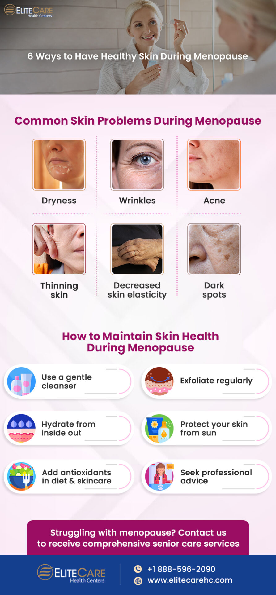 6 Ways to Have Healthy Skin During Menopause | Infographic