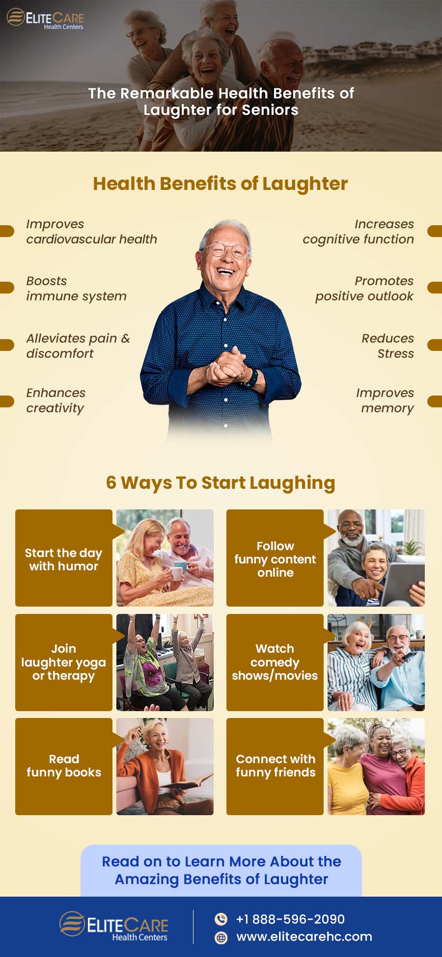 The Remarkable Health Benefits of Laughter for Seniors | Infographic