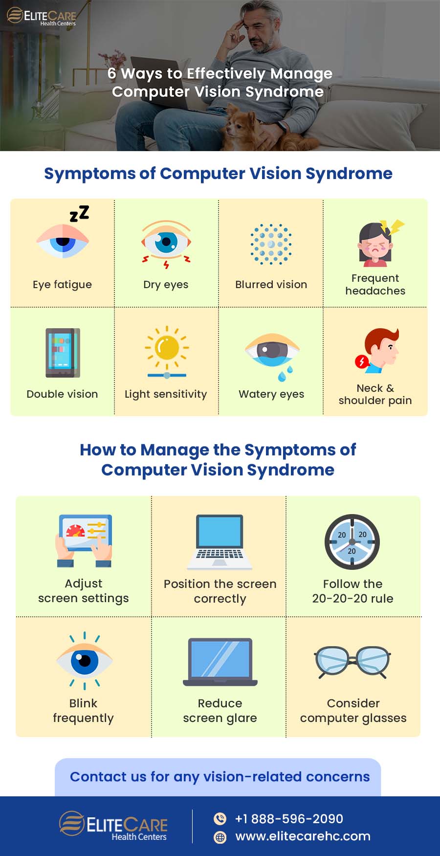 6 Ways to Effectively Manage Computer Vision Syndrome | Infographic