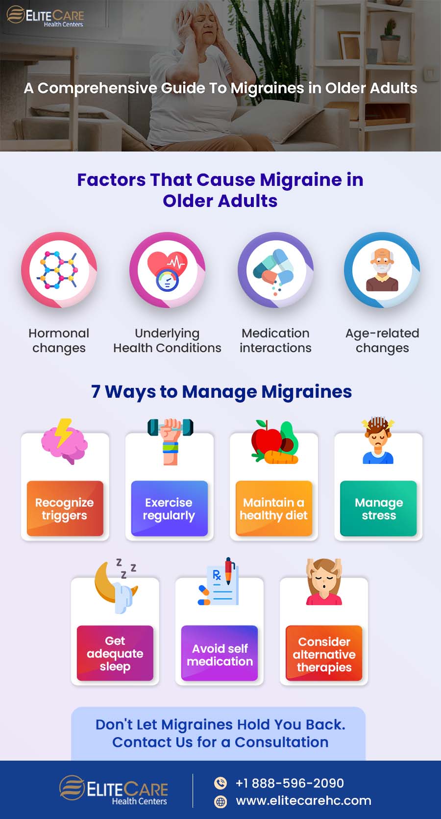 A Comprehensive Guide to Migraines in Older Adults | Infographic