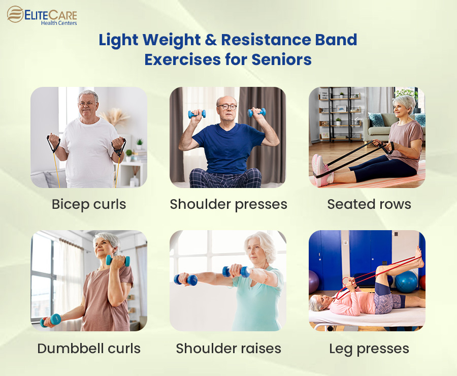 Low Weight & Resistance Band Exercises for Seniors