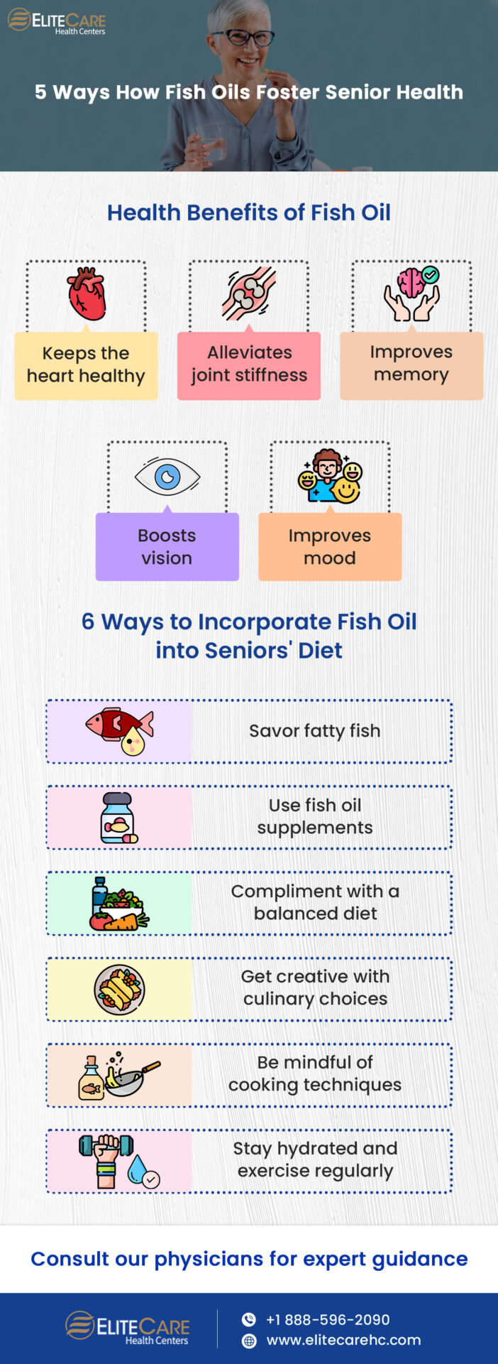 5 Ways How Fish Oils Faster Senior Health | Infographic