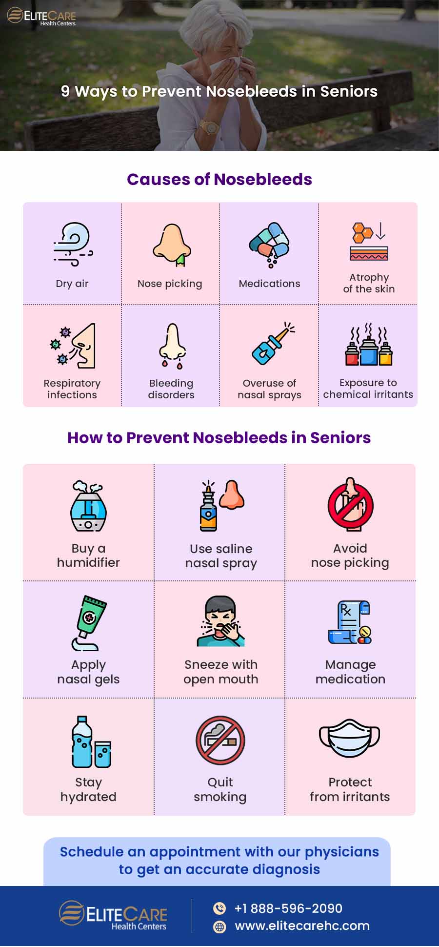 9 Ways to Prevent Nosebleeds in Seniors | Infographic