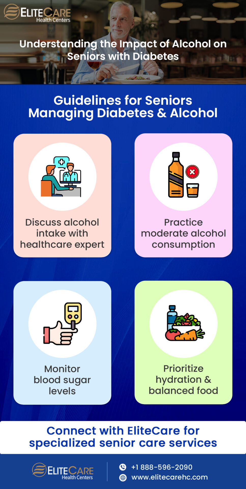 Alcohol & Diabetes Strategies for Balance & Well-being | Infographic
